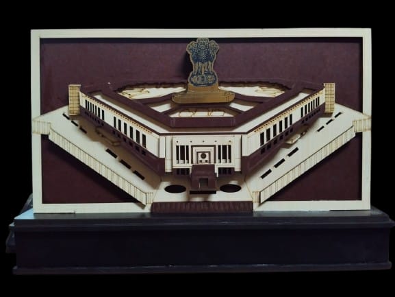 Delhi Parliament MDF 3D Frame