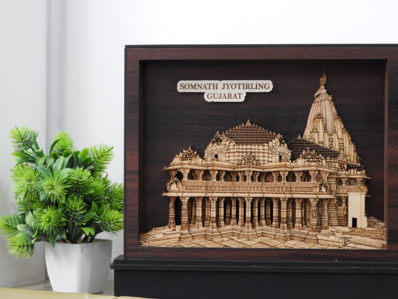 Somnath Jyotirling 3D Layered Frame