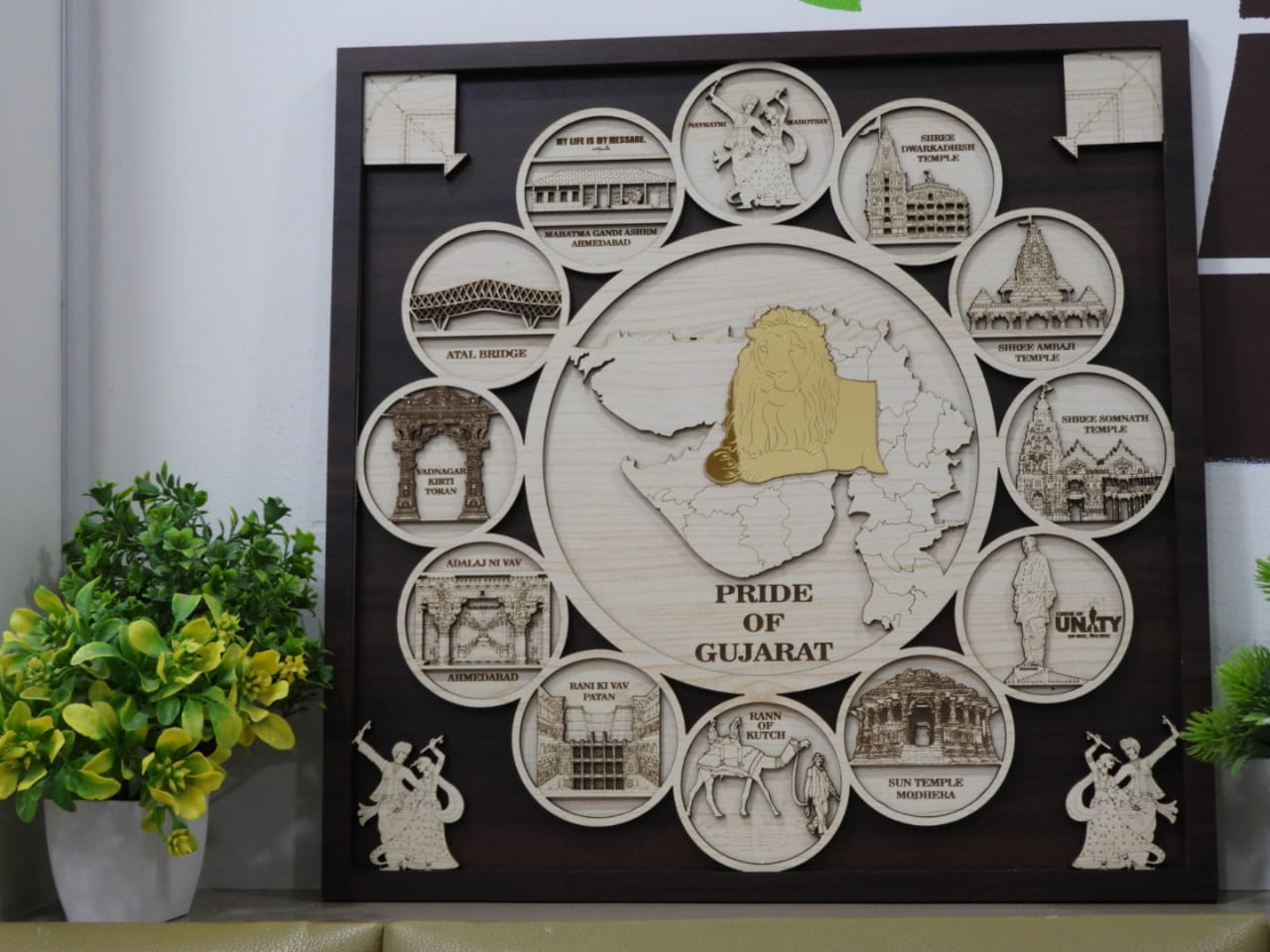 Pride of Gujarat Wooden  Frame