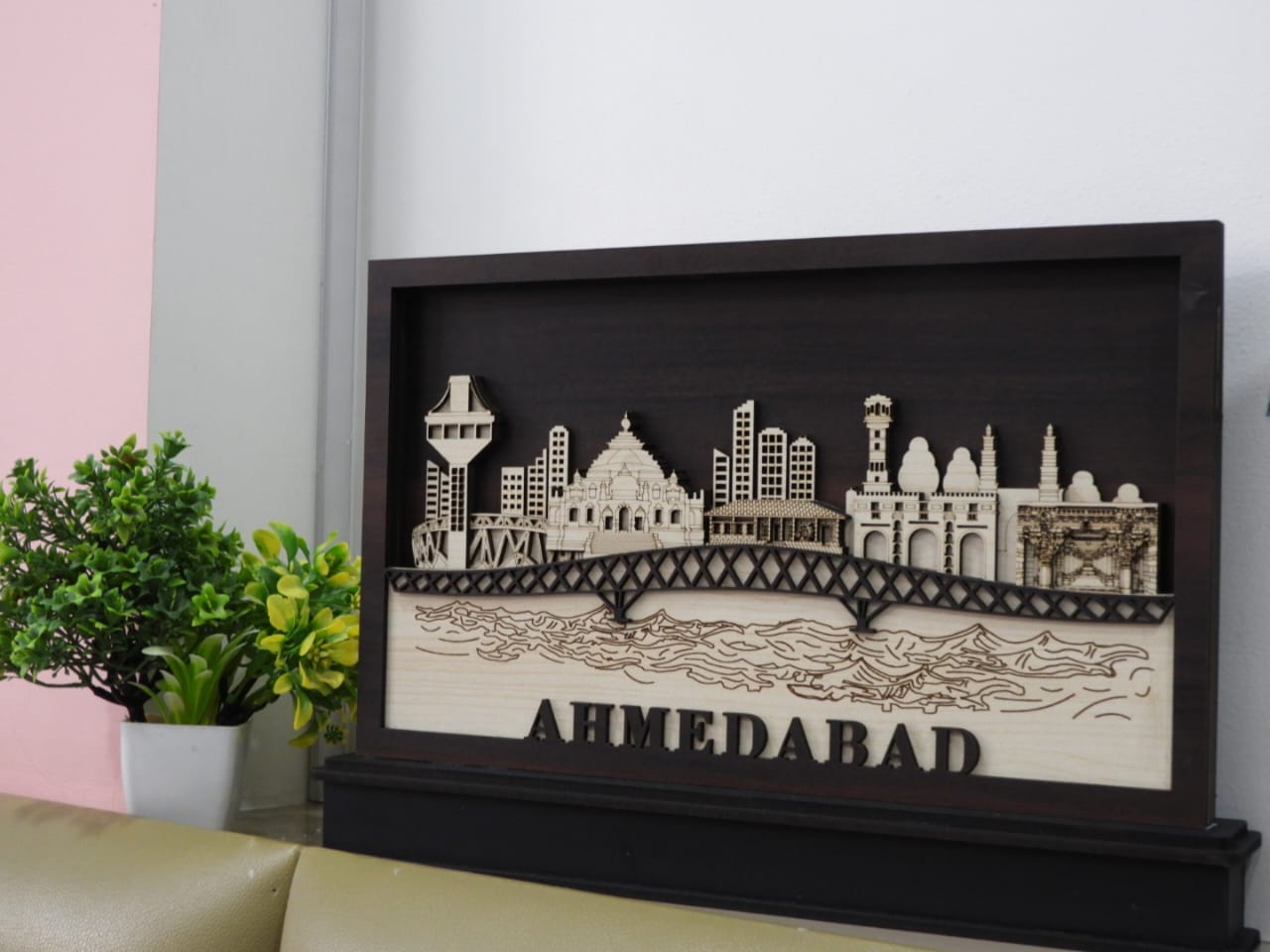 Ahmedabad Pride Wooden  Frame