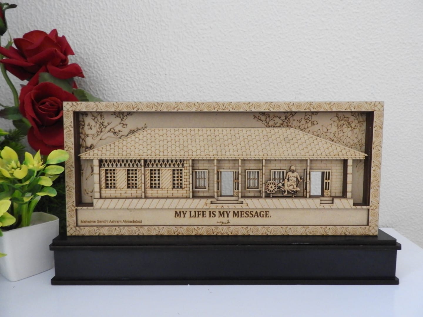 Gandhi Ashram MDF 3D Frame