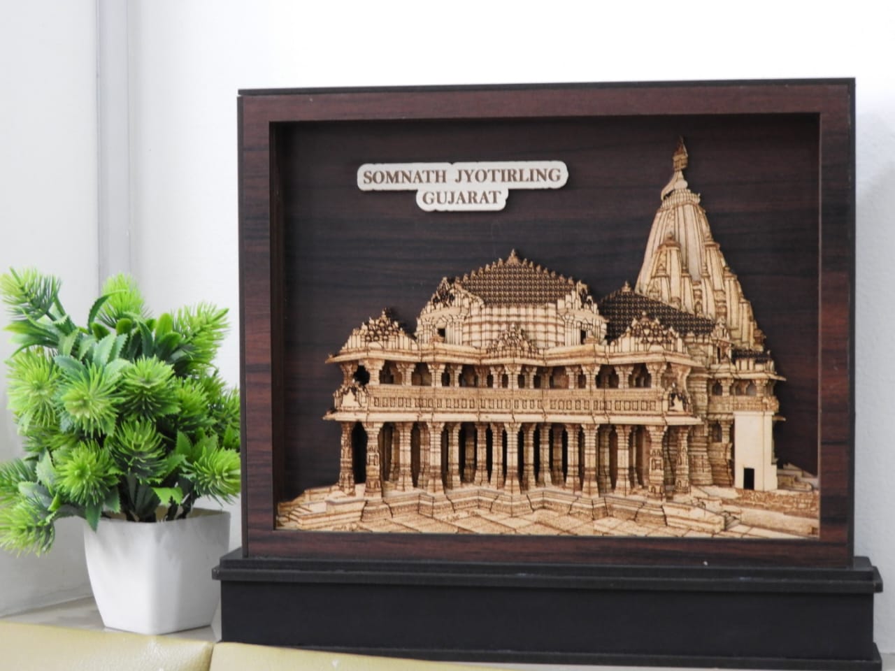 Somnath Jyotirling 3D Layered Frame